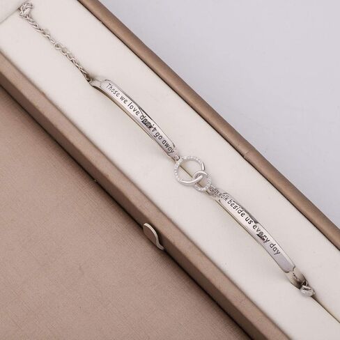 Zuo Bao Memorial Bracelet In Memory Of Dad Mom Sympathy Gift Those We Love Don't Go Away They Walk Beside Us Every Day Loss Jewelry for Her in Kuwait