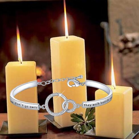 Zuo Bao Memorial Bracelet In Memory Of Dad Mom Sympathy Gift Those We Love Don't Go Away They Walk Beside Us Every Day Loss Jewelry for Her in Kuwait