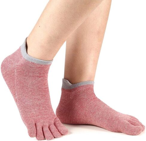 جوارب Meaiguo Toe Socks No Show قطن منخفضة القطع بخمسة أصابع رياضية للنساء in Saudi Arabia