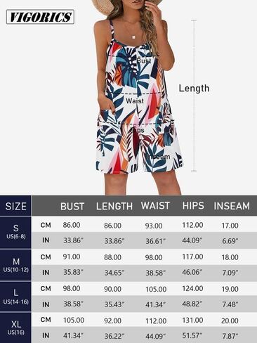 Casual Rompers for Women Summer 2024 Sleeveless Adjustable Strap Shorts Jumpsuits Stretchy Romper with Pockets in Saudi Arabia
