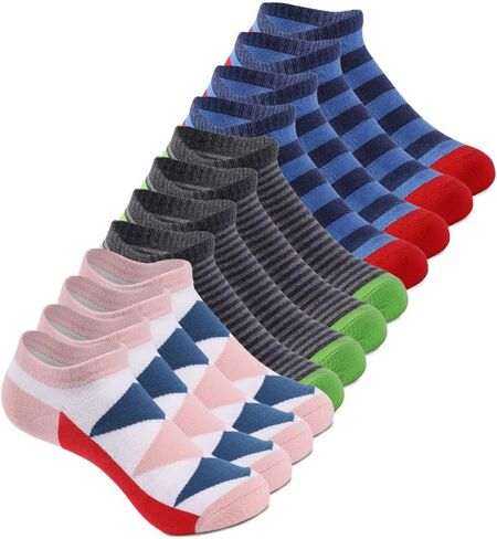 No-Show Low-Cut Striped patterned Casual Socks 8/10 Pairs Gift Box in Kuwait
