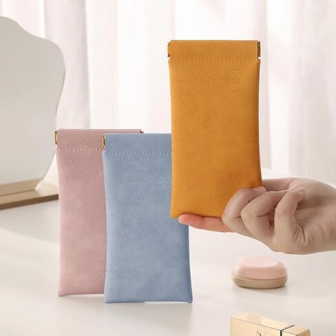 مجموعة من 3 حافظات نظارات جلدية من Ldirect، حقيبة نظارات شمسية ناعمة من البولي يوريثان، حافظة نظارات محمولة للرجال والنساء in Kuwait