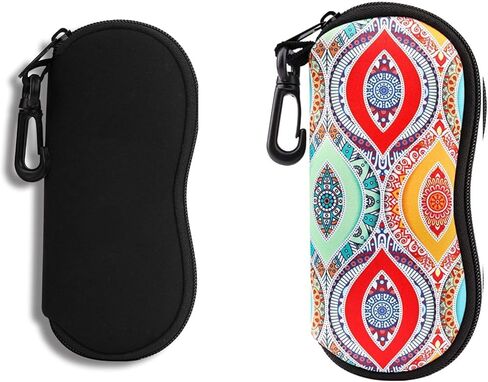 حافظة نظارة شمسية من Hion حافظة ناعمة خفيفة للغاية مزودة بسحاب من النيوبرين مع مشبك حزام in Kuwait