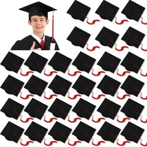 Bokon 30Pcs Graduation Cap Bulk Child Adult Adjustable Graduation Cap for Kids Kindergarten High School Bachelor Graduation in Saudi Arabia