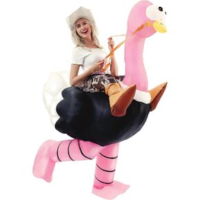 Spooktacular Creations Inflatable Costume Riding an Ostrich Air Blow-up Deluxe Halloween Costume - Adult Size in Saudi Arabia