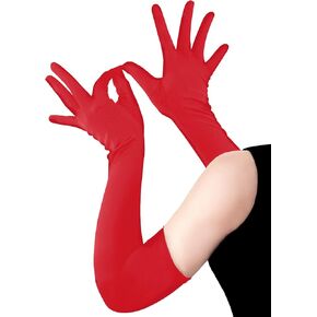 Lainlight Satin Gloves Elbow Length Women Long Gloves 1920s Flapper Opera Evening Party Dance Gloves Wedding