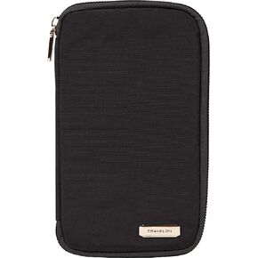 Travelon RFID Blocking Family Passport Zip Wallet, Ocean, One Size