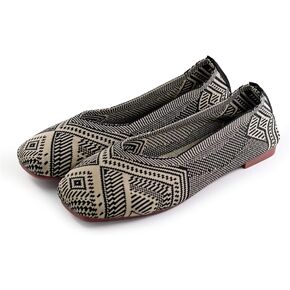 RVROVIC Women Flat Shoes Knitted Lightweight Slip-on Loafers Breathabel Soft Comfortable Ballet Flats in Saudi Arabia