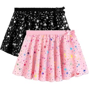 WYHDY Girls Dance Ballet Skirt Leotard Kid Toddler Chiffon Skirt Sparkly Pull On Wrap Tie Dance-wear