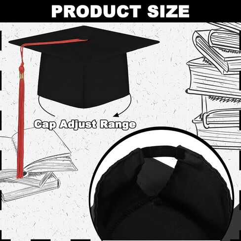 Bokon 30Pcs Graduation Cap Bulk Child Adult Adjustable Graduation Cap for Kids Kindergarten High School Bachelor Graduation in Kuwait