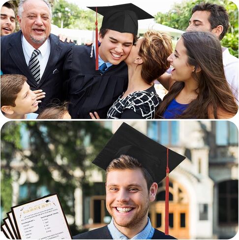 Bokon 30Pcs Graduation Cap Bulk Child Adult Adjustable Graduation Cap for Kids Kindergarten High School Bachelor Graduation in Kuwait