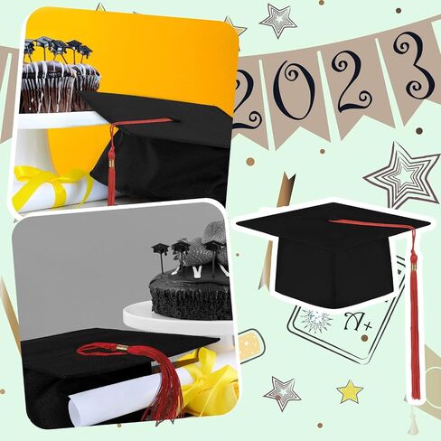 Bokon 30Pcs Graduation Cap Bulk Child Adult Adjustable Graduation Cap for Kids Kindergarten High School Bachelor Graduation in Kuwait