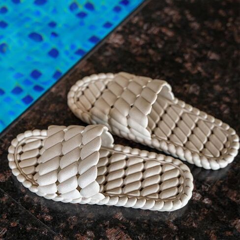 شباشب للرجال والنساء، أحذية دش للتدليك للحمام، شرائح منزلية مضادة للانزلاق، شباشب وسادة ناعمة ومريحة، شباشب سحابة لغرفة النوم، صنادل الشاطئ - مناسبة للداخل والخارج in Kuwait