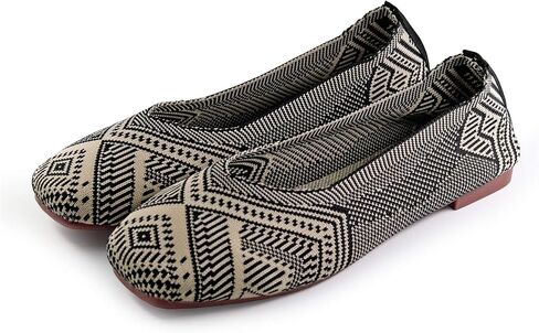 RVROVIC Women Flat Shoes Knitted Lightweight Slip-on Loafers Breathabel Soft Comfortable Ballet Flats in Saudi Arabia