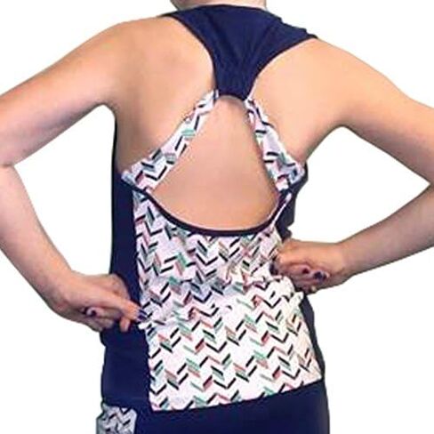 طقم فستان تنس للبنات مع قميص ظهر Racerback وتنورة تنس مع سروال داخلي in Kuwait