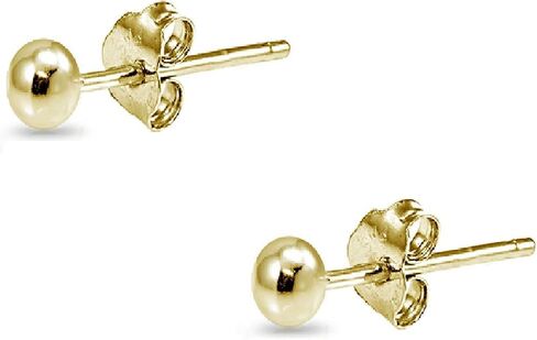 14K الذهب 2mm مصقول الكرة الصغيرة الخرزة للجنسين الغضروف ثقب أقراط للنساء Grils الرجال الأولاد in Kuwait
