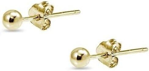 14K الذهب 2mm مصقول الكرة الصغيرة الخرزة للجنسين الغضروف ثقب أقراط للنساء Grils الرجال الأولاد in Kuwait