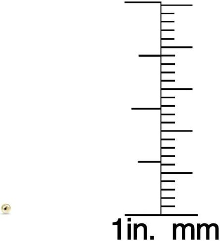 14K الذهب 2mm مصقول الكرة الصغيرة الخرزة للجنسين الغضروف ثقب أقراط للنساء Grils الرجال الأولاد in Kuwait