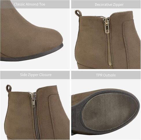 DREAM PAIRS Women's Suede Low Wedges Ankle Boots in Kuwait