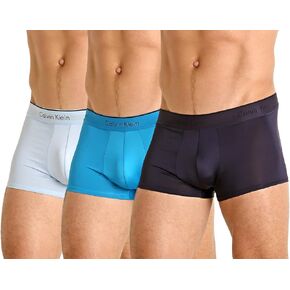 Calvin Klein Men's Microfiber Stretch 3-Pack Low Rise Trunks in Saudi Arabia