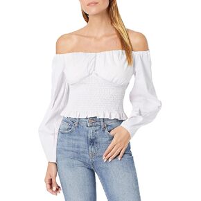 GUESS Women's Off Shoulder Vienna Cotton Poplin Top in Kuwait