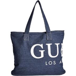 Guess Women's Denim Logo Large Tote Bag Handbag in Kuwait