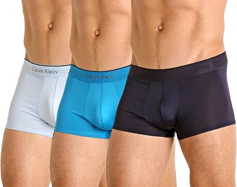 Calvin Klein Men's Microfiber Stretch 3-Pack Low Rise Trunks in Saudi Arabia