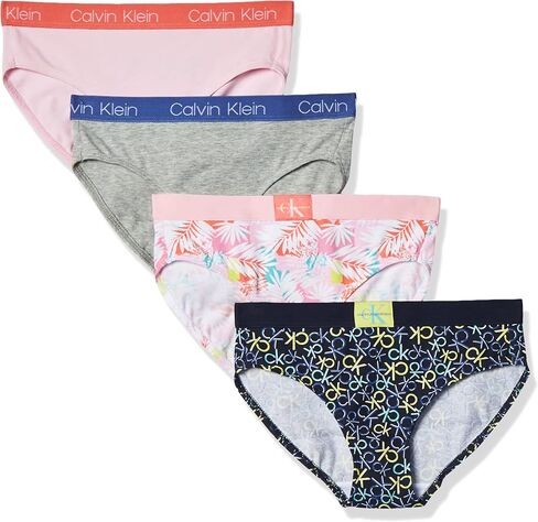 Calvin Klein Girls Underwear Cotton Bikini Panties, 4 Pack in Saudi Arabia