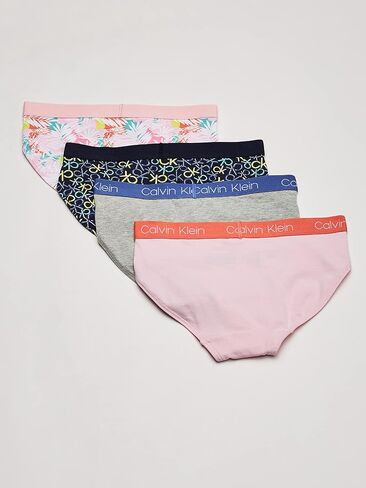 Calvin Klein Girls Underwear Cotton Bikini Panties, 4 Pack in Saudi Arabia