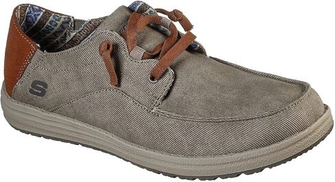 Skechers - Mens Melson-Planon Shoes, Size: 10.5 M US, Color: Taupe in Saudi Arabia