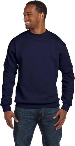 Hanes 7.8 oz. 50/50 Fleece Crew (P1607) Navy, M in Kuwait