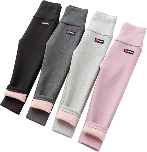 Evelin LEE Baby Boys Girls Winter Warm Fleece Lined Leggings Stretchy High Waisted Active Sweatpants in Kuwait