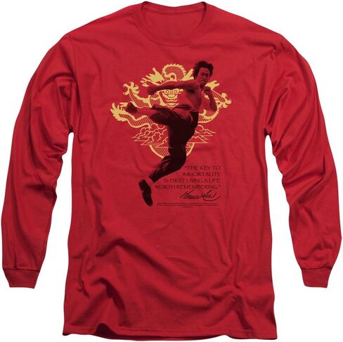 Bruce Lee Immortal Dragon Unisex Adult Long-Sleeve T Shirt for Men and Women in Kuwait