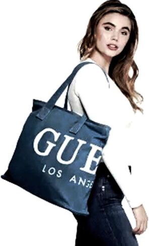 Guess Women's Denim Logo Large Tote Bag Handbag in Kuwait