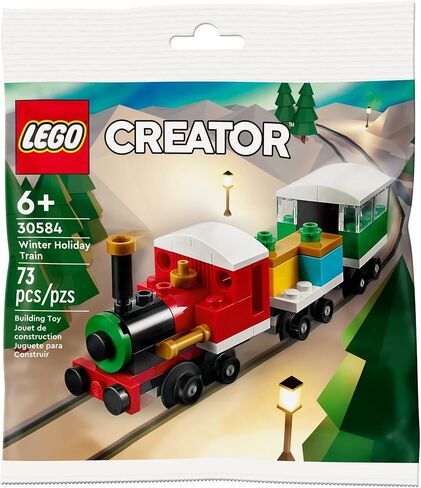 LEGO Creator 6379821 Winter Holiday Train 73 Piece Easy to Build Figurine with Locomotive, Flatbed Wagon, and Carriage for Ages 6 and Up, Multicolor in Saudi Arabia