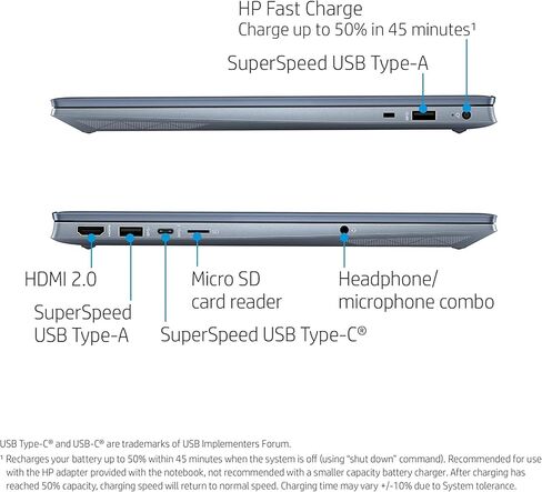 2022 Newest HP Pavilion 15.6inch FHD 1080P IPS Laptop, 8-Core AMD Ryzen 7-5700U(Up to 4.3GHz, Beat i7-1180G7), 8GB RAM, 512GB NVMe SSD, Numpad, HDMI, WiFi, USB-A&C,Audio by B&O, Win11 Horizon Blue in Saudi Arabia
