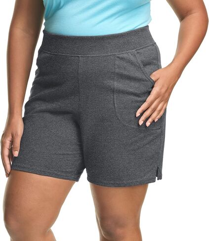 Just My Size by Hanes Cotton Jersey Shorts, Women’s Cotton Shorts, Women’s Tagless Shorts, 7" Inseam, JMS in Kuwait