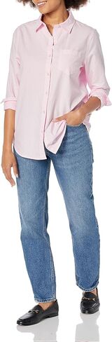 Amazon Essentials Women's Long-Sleeve Classic-Fit Oxford Shirt in Saudi Arabia