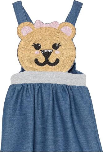 GUESS baby-girls Long Sleeve Jersey Cotton Bodysuit and Knit Denim Skirtall 2 Piece Set in Saudi Arabia