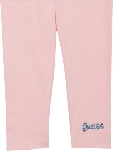 GUESS baby-girls Long Sleeve Poplin Stripped Shirt and Jersey Stretch Leggings 2 Piece Set in Saudi Arabia