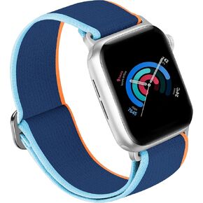 سوار ساعة Greatfine الرياضي متوافق مع سوار ساعة Apple 38 مم 40 مم 41 مم 42 مم 44 مم 45 مم 49 مم، أحزمة ساعة ناعمة قابلة للتمدد للنساء والرجال، حزام من النايلون بحلقة منفردة لسلسلة iWatch 8 7 6 5 4 3 2 SE Ultra in Kuwait