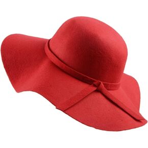 Urban CoCo Women's Foldable Wide Brim Felt Bowler Fedora Floopy Wool Hat