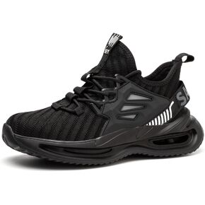 Kezhiho Steel Toe Shoes for Men Lightweight Comfortable Breathable Work Shoes Puncture Proof Slip Resistant Fashion Sneakers Indestructible Construction Industrial Safety Shoes
