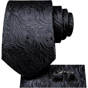 ربطات عنق Hi-Tie مقاس 63 بوصة و70 بوصة للرجال مجموعة ربطات عنق رجالية طويلة جدًا من الحرير وأزرار أكمام مربعة للجيب وربطة عنق بيزلي لحفلات الزفاف in Kuwait