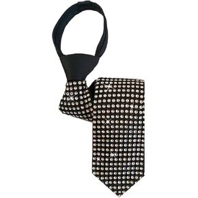 Mens Sequin Skinny Tie - MJ Michael necktie Great for Weddings,Halloween Sparkle Necktie, Mens Adjustable Zipper NeckTie in Saudi Arabia