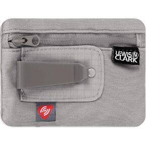 Lewis N. Clark RFID Hidden Clip Stash Money Belt Travel Pouch + Credit Card/Id Holder for Women & Men, Clay, One Size