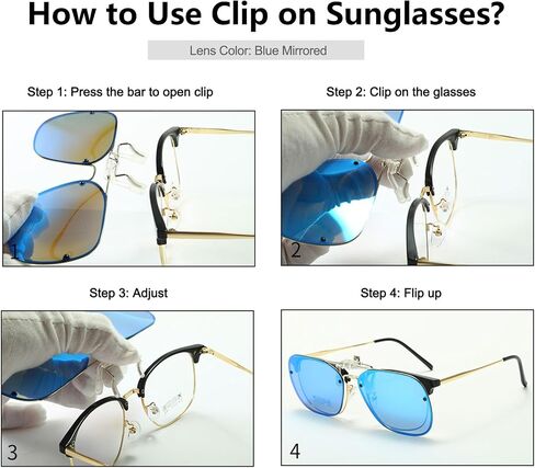 Long Keeper Clip On Sunglasses - Polarized Clip-on Flip Up Sunglasses for Women Men Driving Fishing Sunglasses Over Glasses in Kuwait