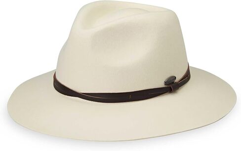 قبعة Wallaroo Hat Company للسيدات من Aspen Fedora - حماية من أشعة الشمس بعامل حماية من أشعة الشمس 50+، مقاس قابل للتعبئة وقابل للتعديل لمقاسات التاج المتوسطة in Kuwait