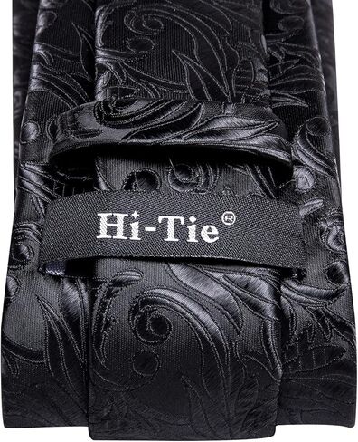 ربطات عنق Hi-Tie مقاس 63 بوصة و70 بوصة للرجال مجموعة ربطات عنق رجالية طويلة جدًا من الحرير وأزرار أكمام مربعة للجيب وربطة عنق بيزلي لحفلات الزفاف in Kuwait