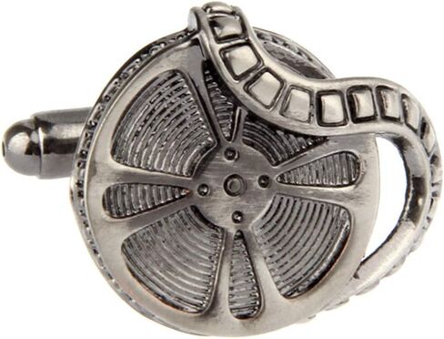 Movie Film Reel Cufflinks in Gunmetal TV Director Wedding Cuff Links in Saudi Arabia